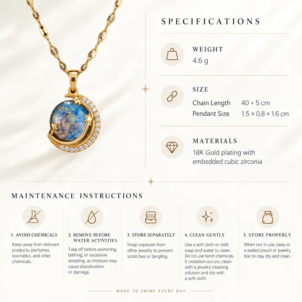 The Neptune Pendant specifications