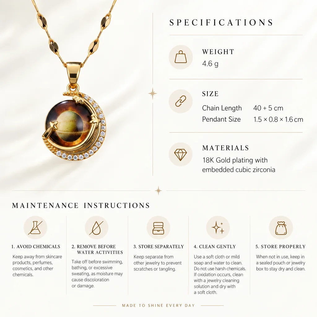 The Saturn Pendant specifications